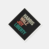 Retro Harris Waltz 2024 Harris Walz Joy Liberty Serviette (Ecke)