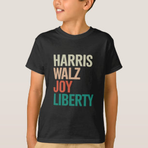 Retro Harris Waltz 2024 Harris Walz Joy Liberty T-Shirt