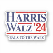 Retro Harris Walz '24 - Balz zum Walz Aufkleber (Vorderseite)