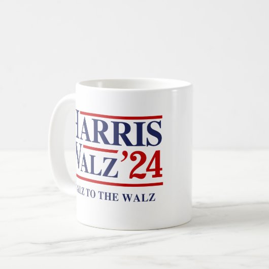 Retro Harris Walz '24 - Balz zum Walz Kaffeetasse (Vorderseite Links)