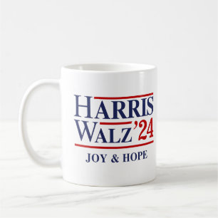 Retro Harris Walz '24 - Joy and Hope Kaffeetasse