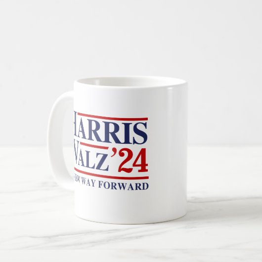 Retro Harris Walz '24 - Neuer Weg nach vorne Kaffeetasse (Vorderseite Links)
