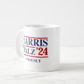 Retro Harris Walz '24 - offensichtlich Kaffeetasse (Vorderseite Links)
