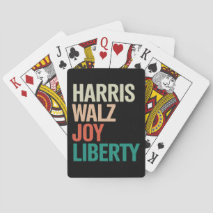 Retro Harris Walzer 2024 Harris Walz Freude Freihe Spielkarten