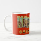 Retro Hartford Conn Gruß Tasse (Links)