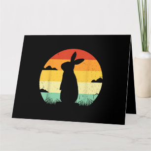 Retro-Hase im Vintage-Stil der 80er Jahre für Hase Karte