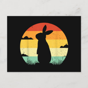 Retro-Hase im Vintage-Stil der 80er Jahre für Hase Postkarte