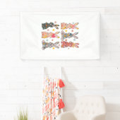 Retro-Hasen-Blumen-Hase-Ostern Da Banner (Insitu)