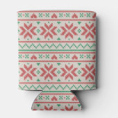 Retro-hässlicher Weihnachtspullover in Off-White Dosenkühler (Rückseite)