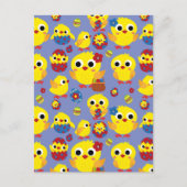 Retro Hatch Ostereier Feiertagspostkarte (Vorderseite)