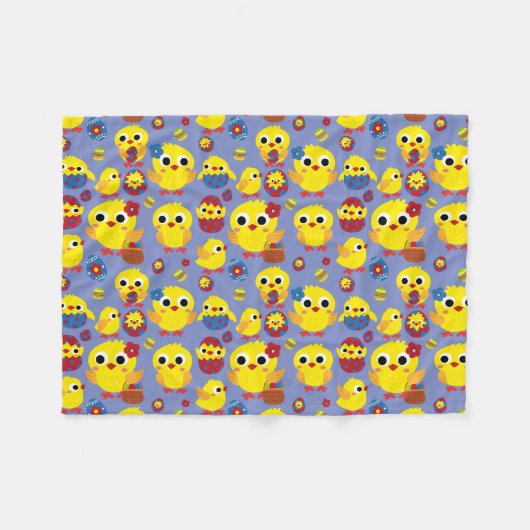 Retro Hatch Ostereier Fleecedecke (Vorderseite (Horizontal))