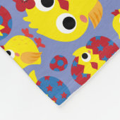 Retro Hatch Ostereier Fleecedecke (Ecke)