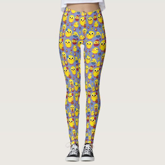 Retro Hatch Ostereier Leggings (Vorderseite)
