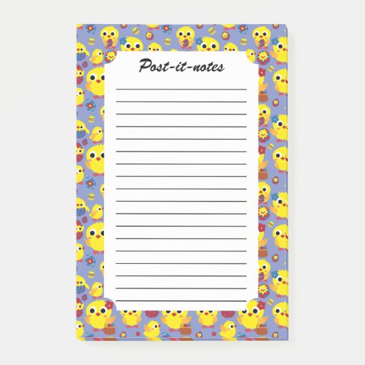 Retro Hatch Ostereier Post-it Klebezettel (Vorderseite)