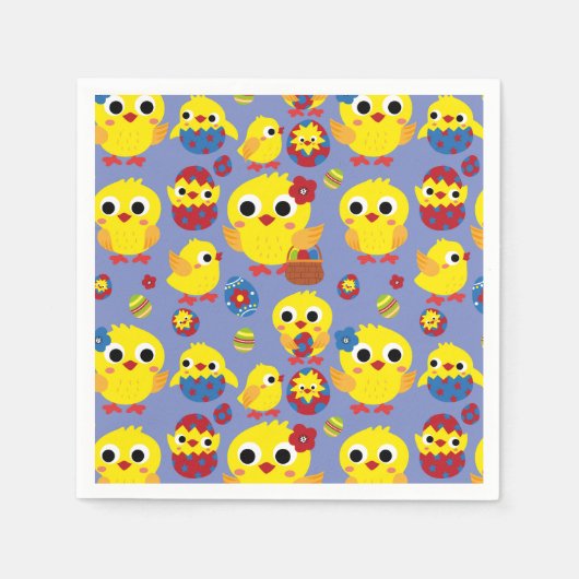 Retro Hatch Ostereier Serviette (Vorderseite)