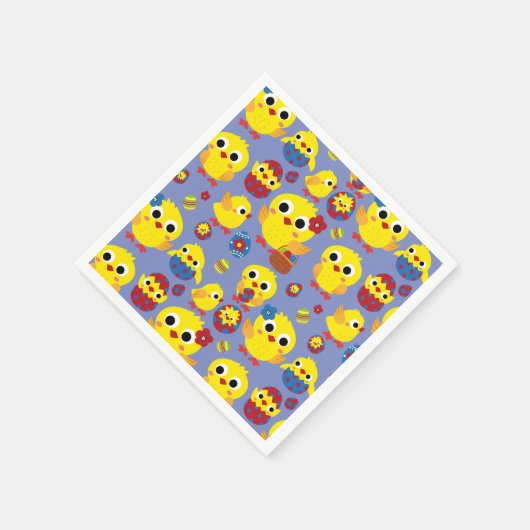 Retro Hatch Ostereier Serviette (Ecke)