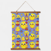 Retro Hatch Ostereier Wandteppich Mit Holzrahmen (Vorderseite)