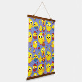 Retro Hatch Ostereier Wandteppich Mit Holzrahmen (Gewinkelt)