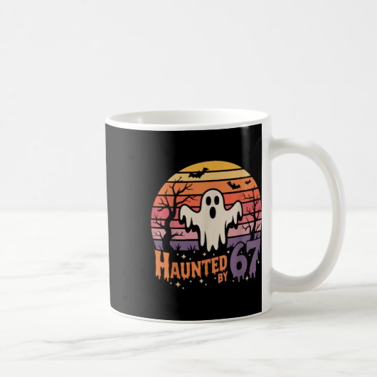 Retro Haunted Meme 67 Six Seven 6 7  Kaffeetasse (Rechts)