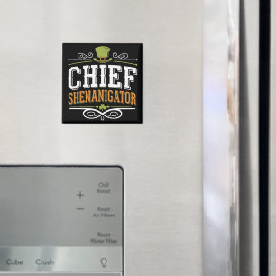 Retro Häuptling Shenanigator Glücklicher Leprechau Magnet