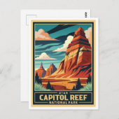 Retro Hauptstadt Reef Nationalpark Postkarte (Vorne/Hinten)
