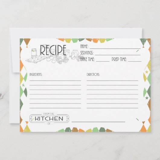 Retro Hausfrau Bridal Dusche Einladung (Rückseite)