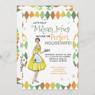 Retro Hausfrau Bridal Dusche Einladung