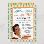 Retro Hausfrau Bridal Dusche Einladung (Vorne/Hinten)