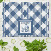 Retro Hausfrau Funny Kariert Kitchen Handtuch (Gefaltet)
