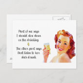 Retro Hausfrau Funny Quote Postkarte (Vorne/Hinten)