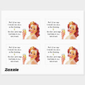 Retro Hausfrau Funny Quote Stickers (Blatt)
