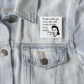 Retro Hausfrau Funny Tequila Kaffee Pep Zitat Button (Beispiel)