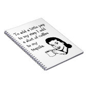 Retro Hausfrau Funny Tequila Kaffee Pep Zitat Notizblock (Rechte Seite)