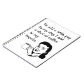 Retro Hausfrau Funny Tequila Kaffee Pep Zitat Notizblock (Linke Seite)