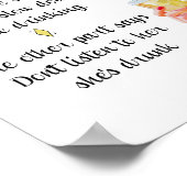 Retro Hausfrau Funny Zitat Drink Poster (Ecke)