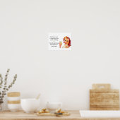 Retro Hausfrau Funny Zitat Drink Poster (Küche)