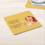 Retro Hausfrau Funny Zitat trinken Untersetzer (angewinkelt)