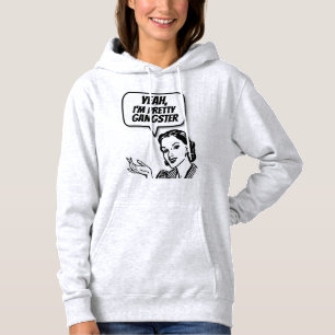 RETRO-HAUSFRAU "GANGSTER" FUNKTIONSSHIRTS MIT KAPU HOODIE