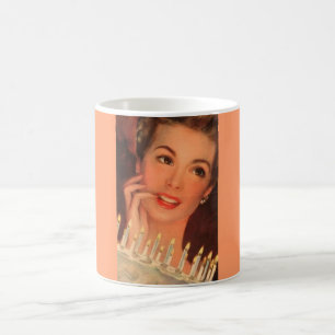 Retro-Hausfrau Geburtstag Kaffeetasse