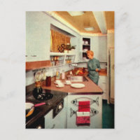 Retro Hausfrau in Küche
