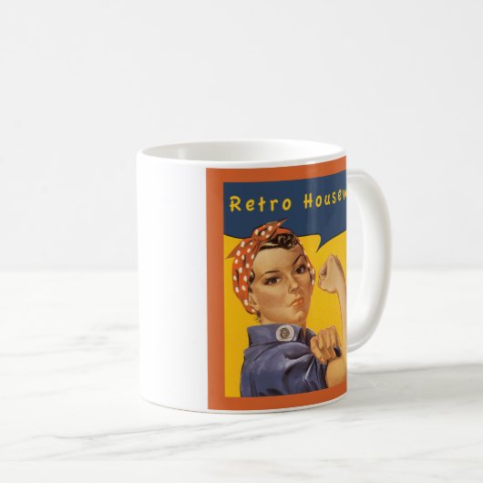 Retro Hausfrau! Kaffeetasse (VorderseiteRechts)