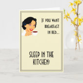 Retro Hausfrau-Karte Karte (Gelbe Blume)