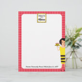 Retro Hausfrau Koch Bier Hausmannskarte Briefkopf (Stehend Vorderseite)