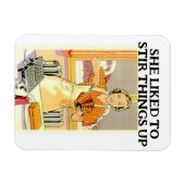 RETRO-HAUSFRAU LUSTIGER MAGNET (Horizontal)