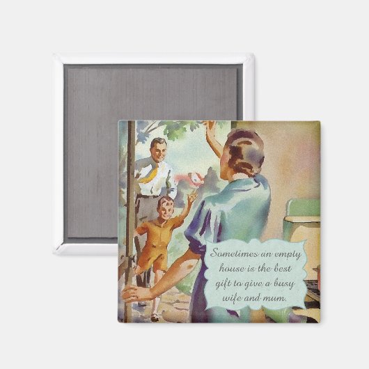 Retro Hausfrau Magnet (Vorderseite/Rückseite)