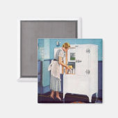 Retro Hausfrau Magnet (Vorderseite/Rückseite)