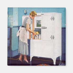 Retro Hausfrau Magnet