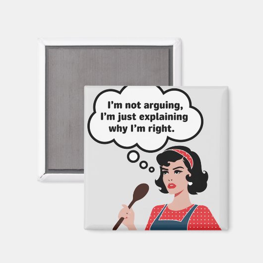 Retro Hausfrau Magnet Funny Spaß (Vorderseite/Rückseite)