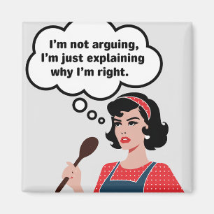 Retro-Hausfrau-Magnet Lustiger Humor Magnet