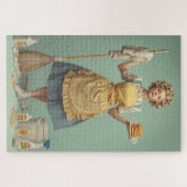 Retro-Hausfrau mit Pfannkuchen Puzzle (Horizontal)